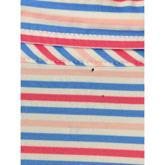 Vineyard Vines Polo Shirt XL Pink Blue Stripe Short Sleeve Mens - Picture 7 of 11